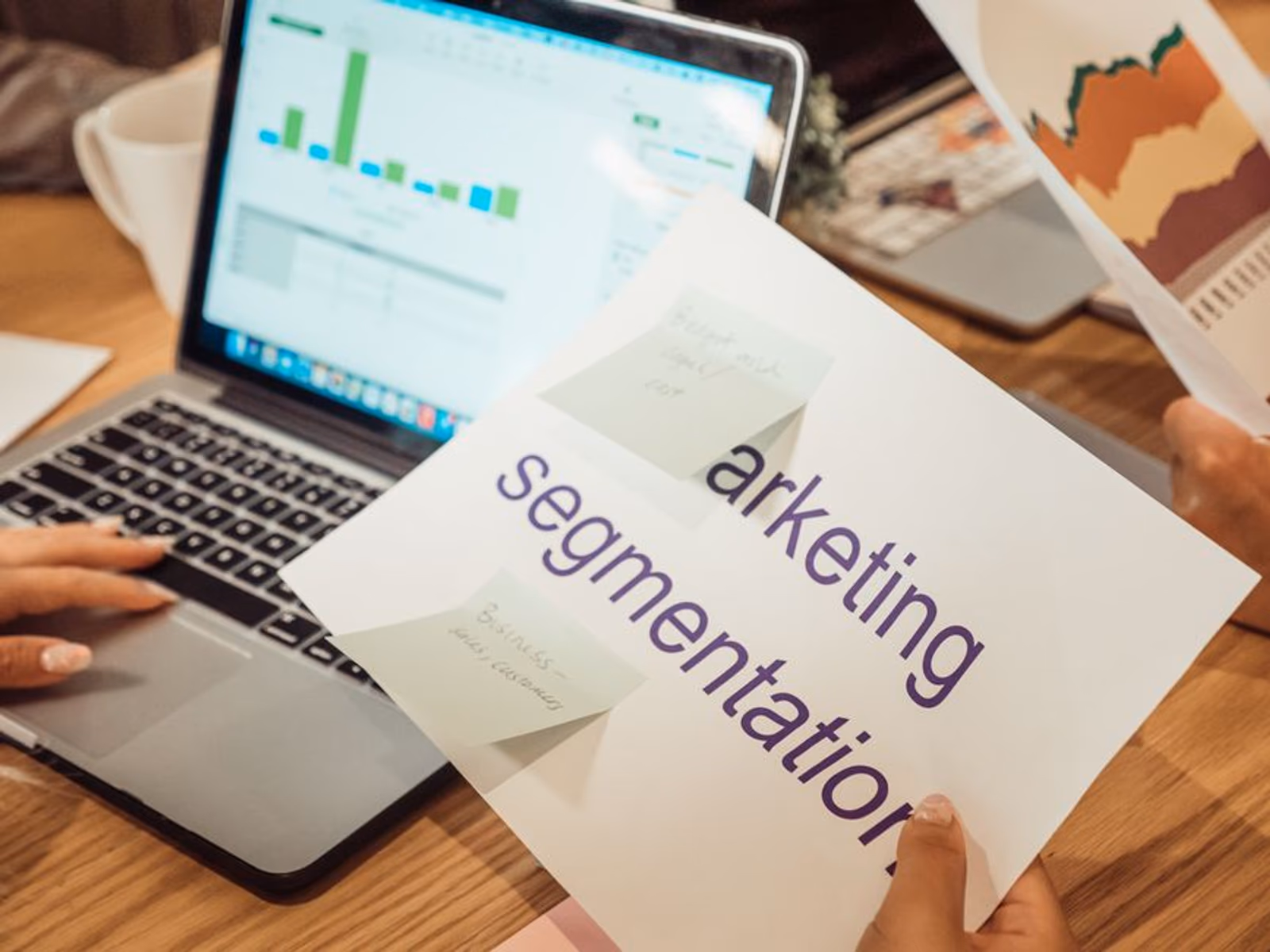 Dashboard showing user segmentation data clusters with behavioral and demographic breakdowns