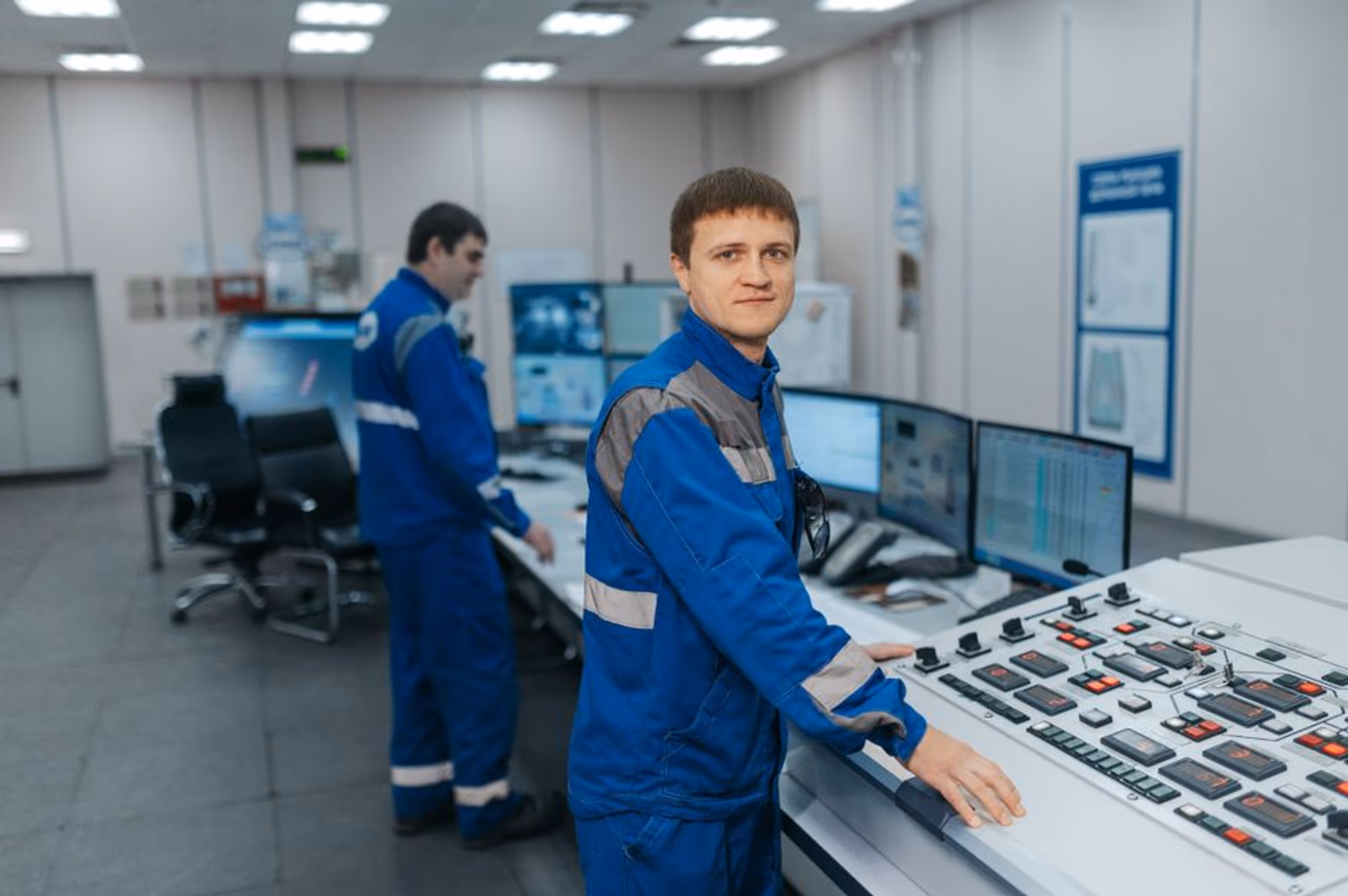 A mobile growth team reviewing automated workflow dashboards on multiple screens